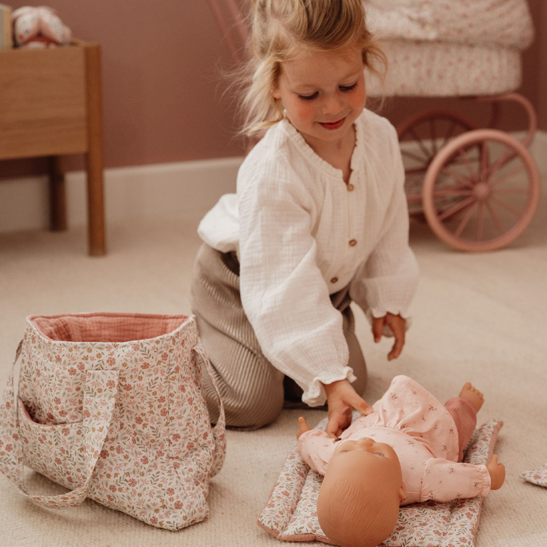 LD4589 | little dutch poppenluiertas - soft flowers - 4-delig | 6