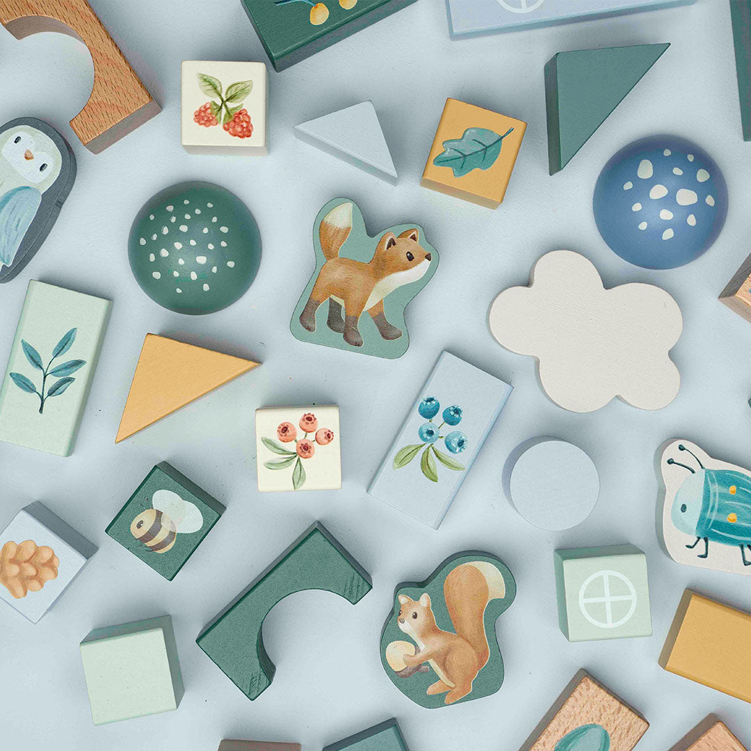 little dutch stapelblokken forest friends - 50 delig | LD7245 | 3