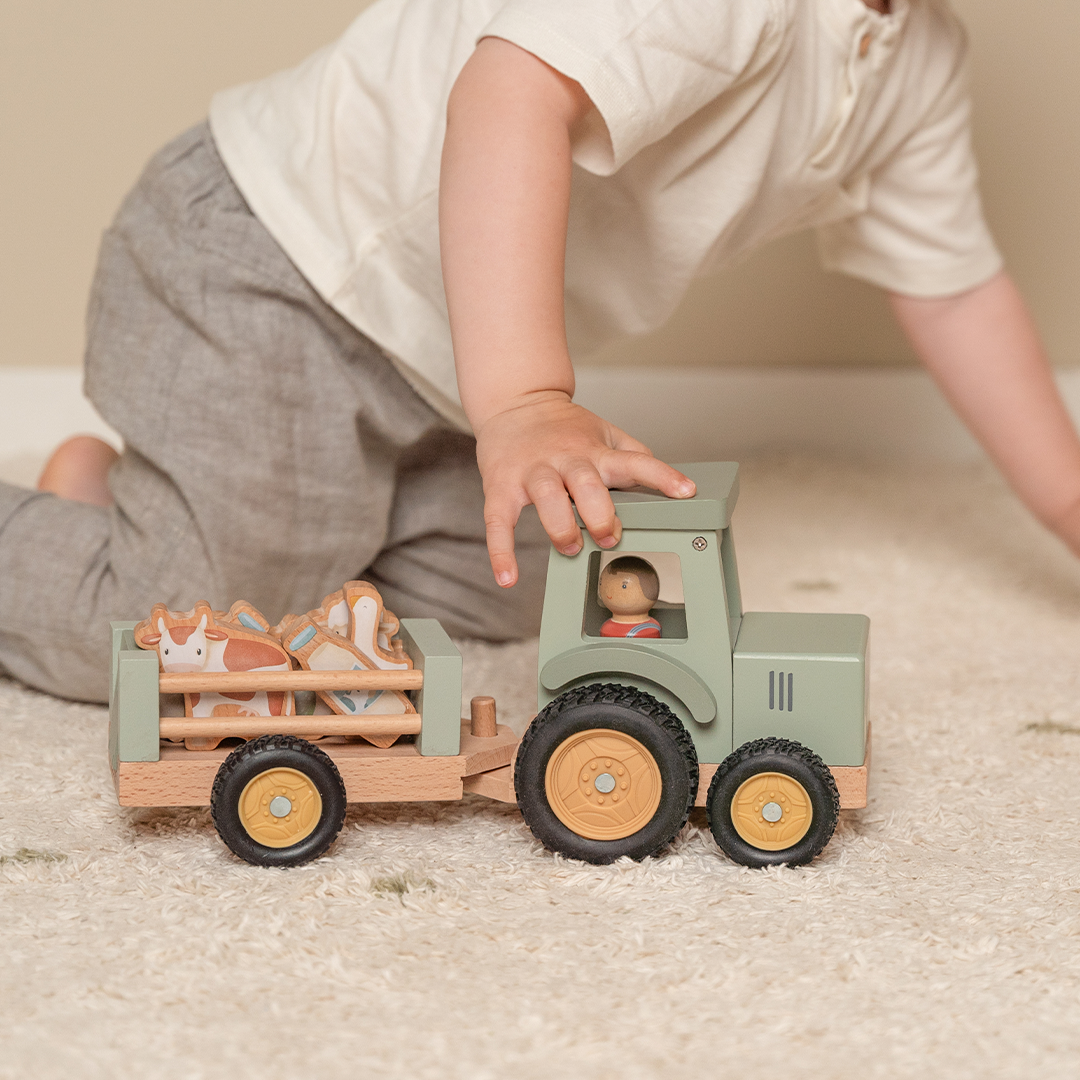 little dutch tractor met aanhangwagen | LD7149 | 2