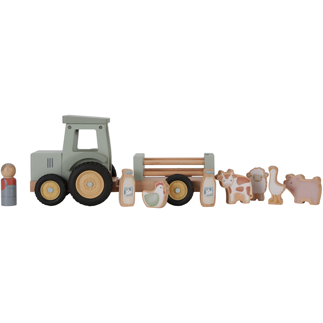 little dutch tractor met aanhangwagen | LD7149 | 4