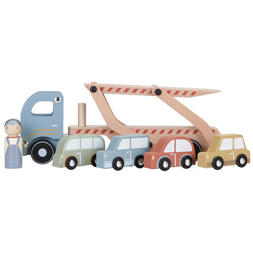 little dutch transportwagen met auto's en poppetje | LD7095 | 3