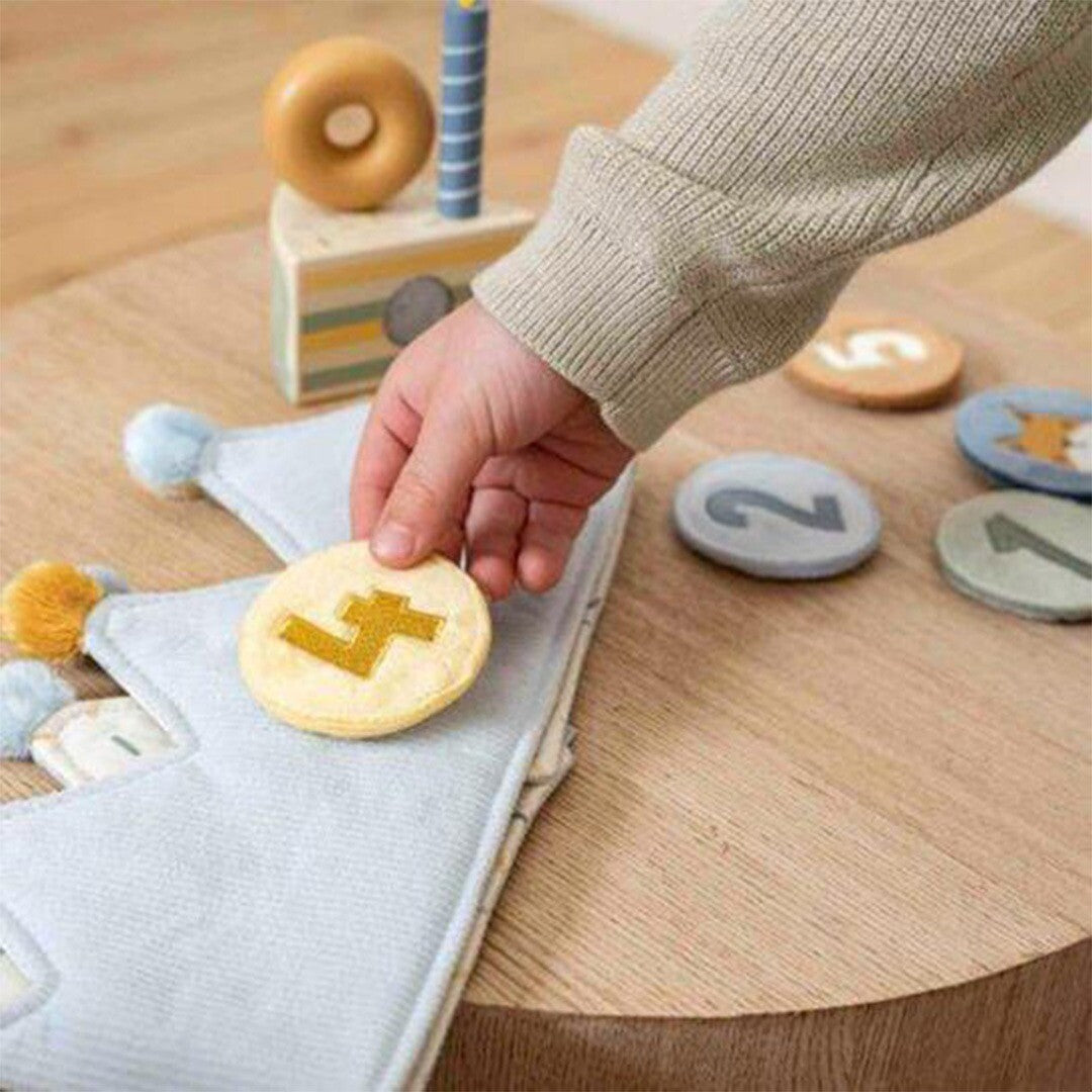little dutch verjaardagskroon met cijfers - blauw | LD4516 | 1