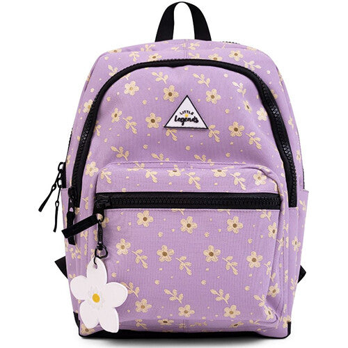 little legends kinderrugzak met regenhoes large - lila flower - 38 cm | LL2007-10 | 0
