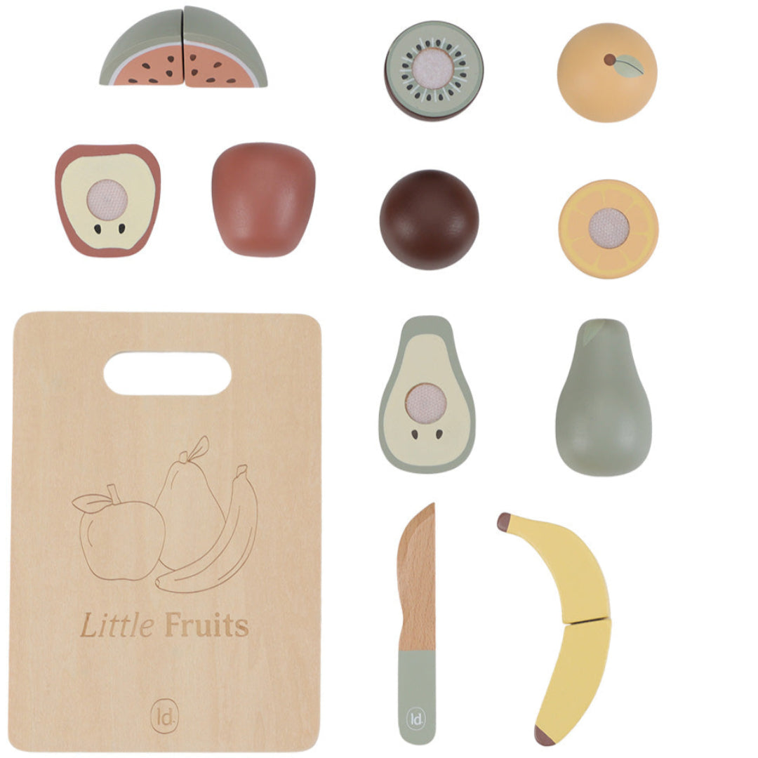 little dutch snijfruit met snijplank - 6st | LD2504 | 4