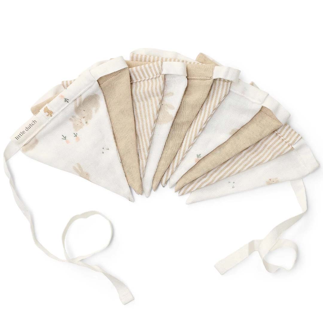 little dutch vlaggenslinger newborn naturals - baby bunny | LDDE20195033 | 3