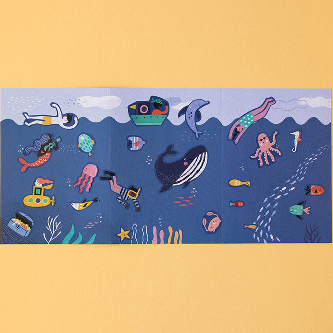 londji herbruikbare stickers sea - 150st  | AC010U | 1