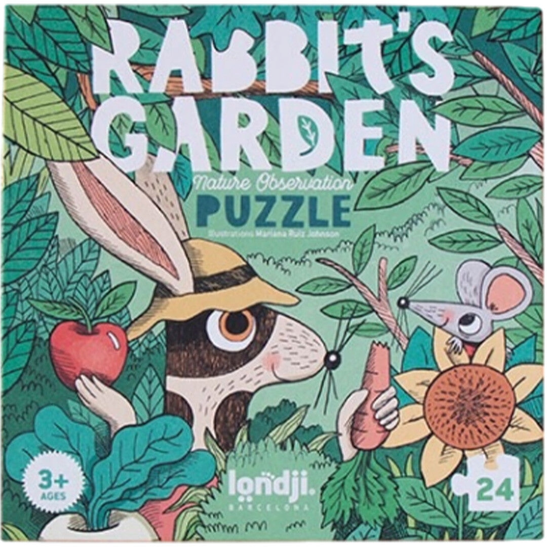 londji puzzel en zoekspel rabbit's garden - 2x24st | PZ568U | 0