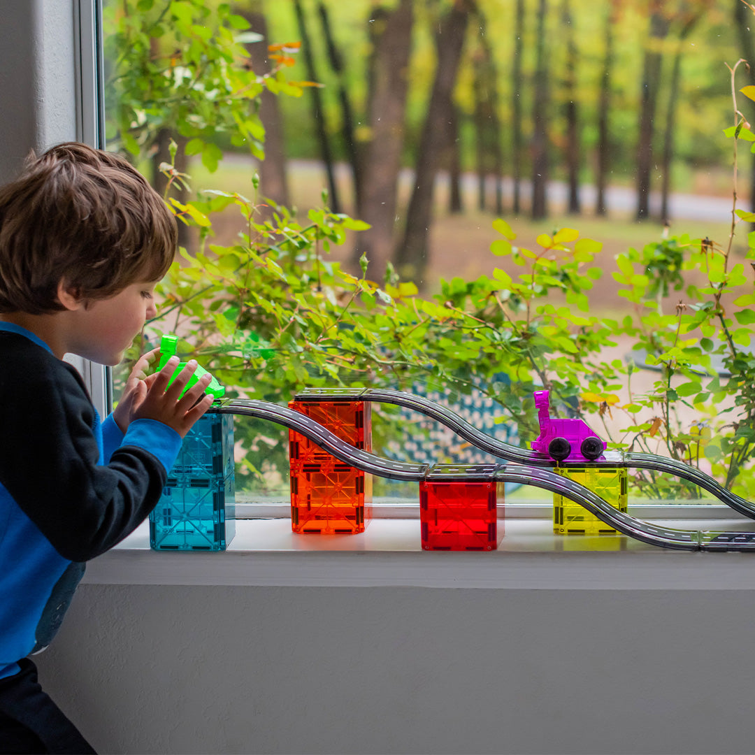 magna-tiles magnetische autobaan downhill duo - 40st  | 23840 | 2