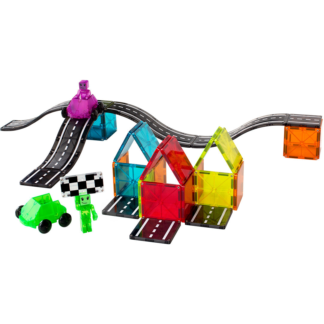 magna-tiles magnetische autobaan downhill duo - 40st  | 23840 | 3