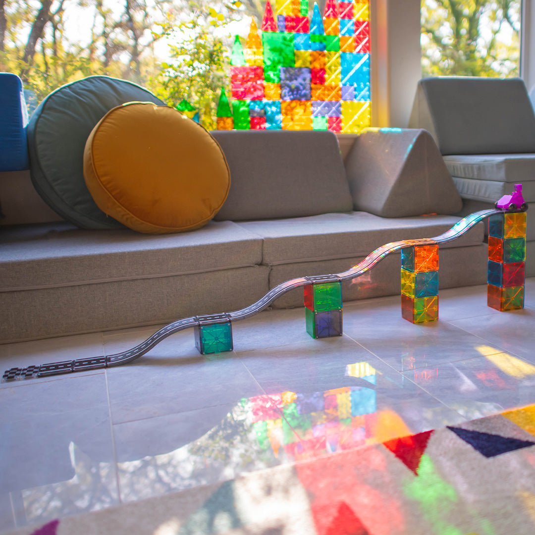 magna-tiles magnetische autobaan downhill duo - 40st  | 23840 | 4