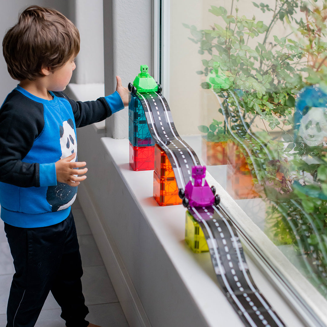 magna-tiles magnetische autobaan downhill duo - 40st  | 23840 | 5