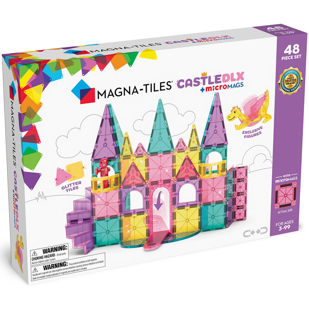 magna-tiles magnetische tegels castle deluxe met micromags - 48st | 242048CA | 0