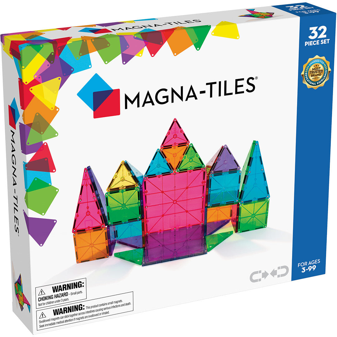 magna-tiles magnetische tegels clear colors - 32st | 631291021322 | 0
