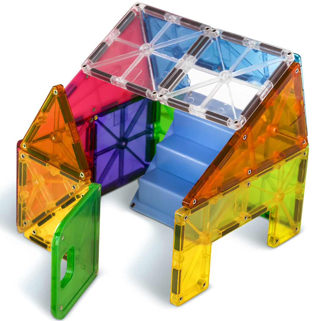 magna-tiles magnetische tegels clear colors - house - 28st  | 631291183327 | 1