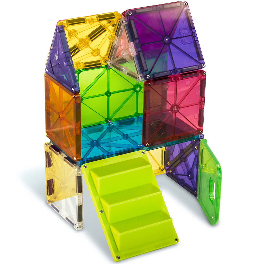 magna-tiles magnetische tegels clear colors - house - 28st  | 631291183327 | 4
