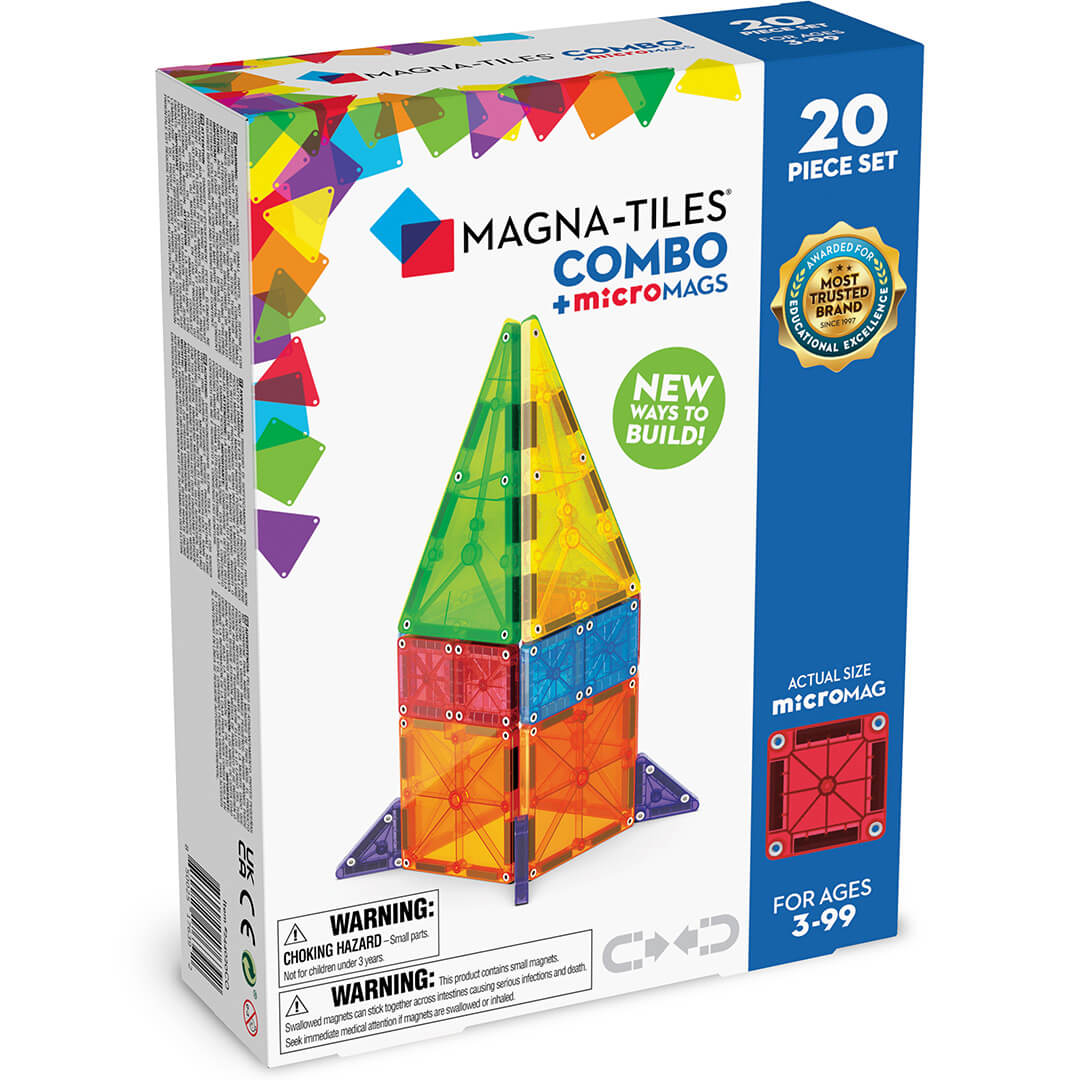 magna-tiles magnetische tegels combo met micromags - 20st | 244020CO | 0