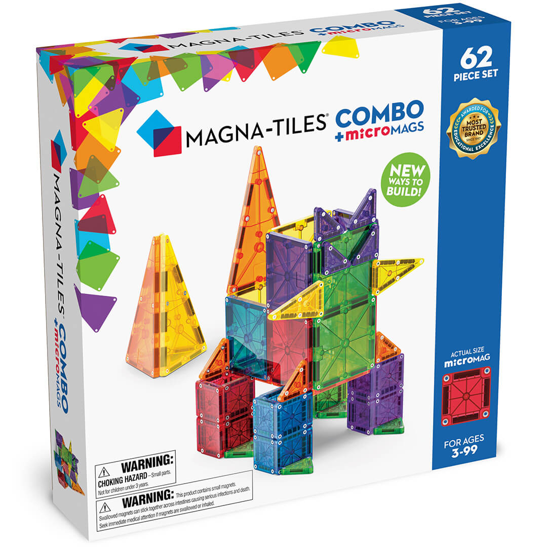 magna-tiles magnetische tegels combo met micromags - 62st | 244062CO | 0
