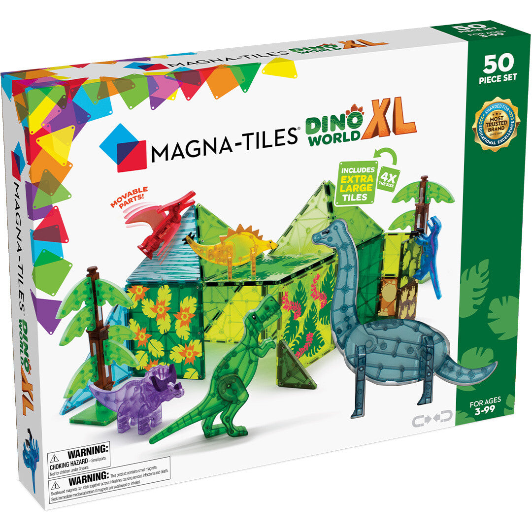 magna-tiles magnetische tegels dino world xl - 50st  | 880671520058 | 0