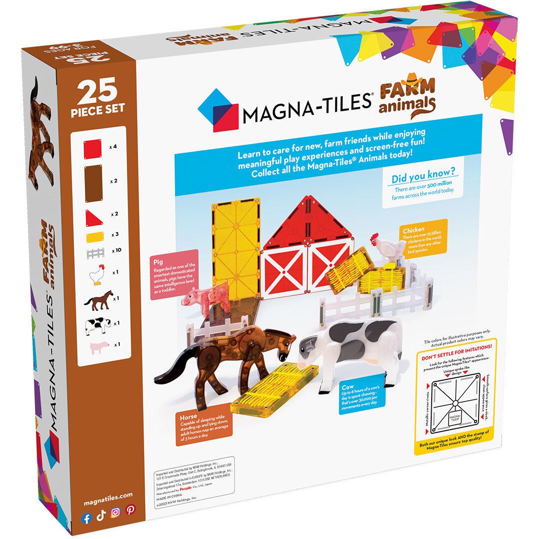 magna-tiles magnetische tegels farm animals - 25st  | 850025176095 | 5