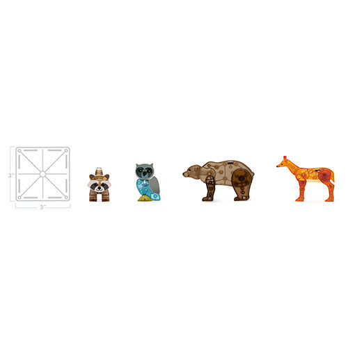 magna-tiles magnetische tegels forest animals - 25st   | 850025176101 | 3