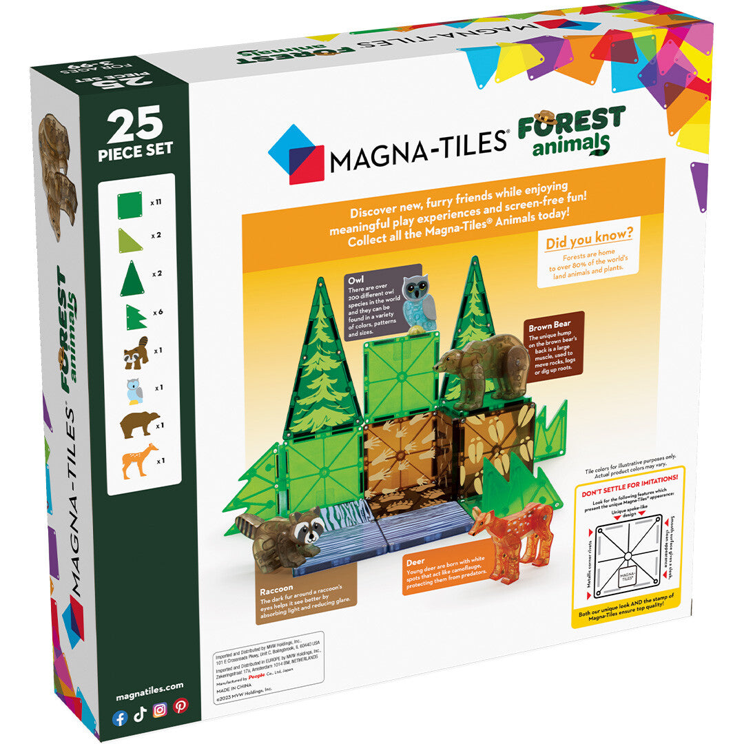 magna-tiles magnetische tegels forest animals - 25st   | 850025176101 | 5