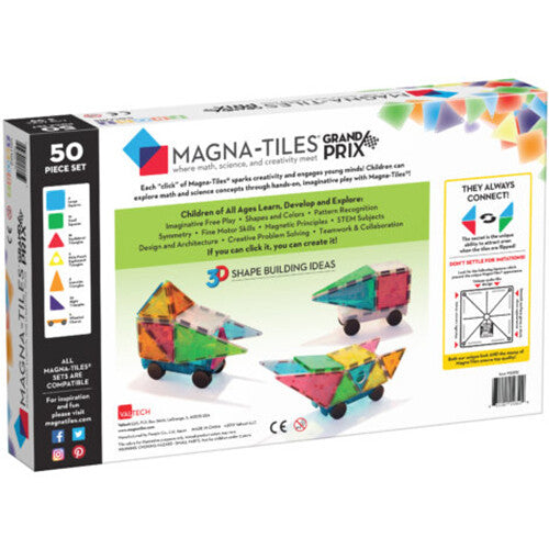 magna-tiles magnetische tegels frost colors - grand prix - 50st | 631291158509 | 1