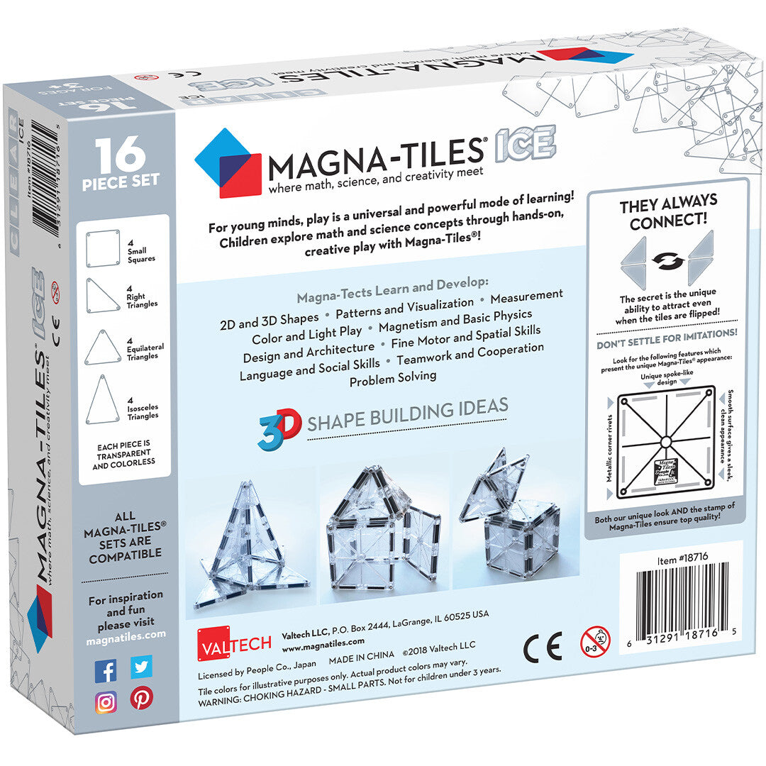magna-tiles magnetische tegels ice - 16st | 631291187165 | 5