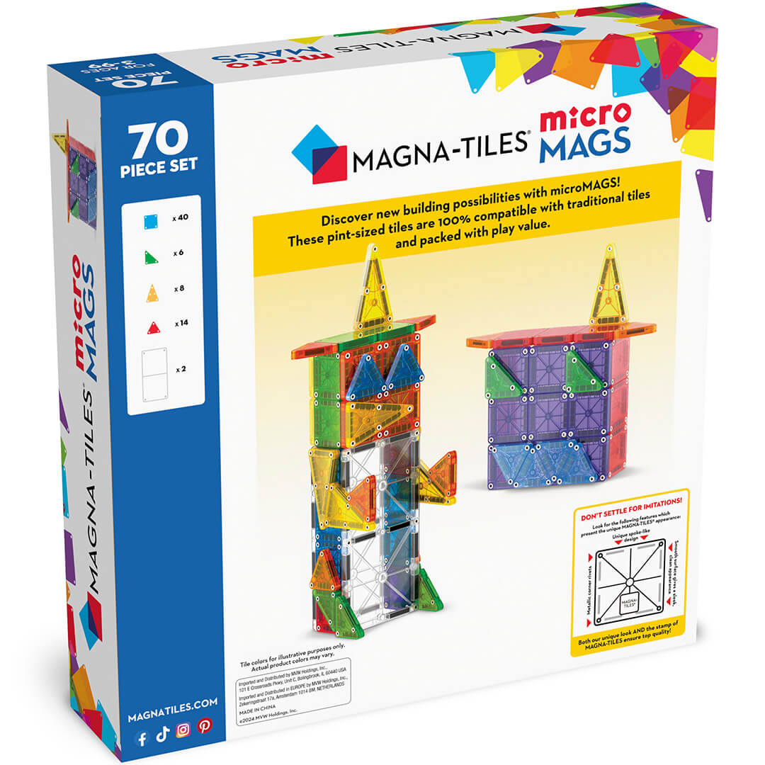 magna-tiles magnetische tegels micromags - 70st | 244070MM | 5