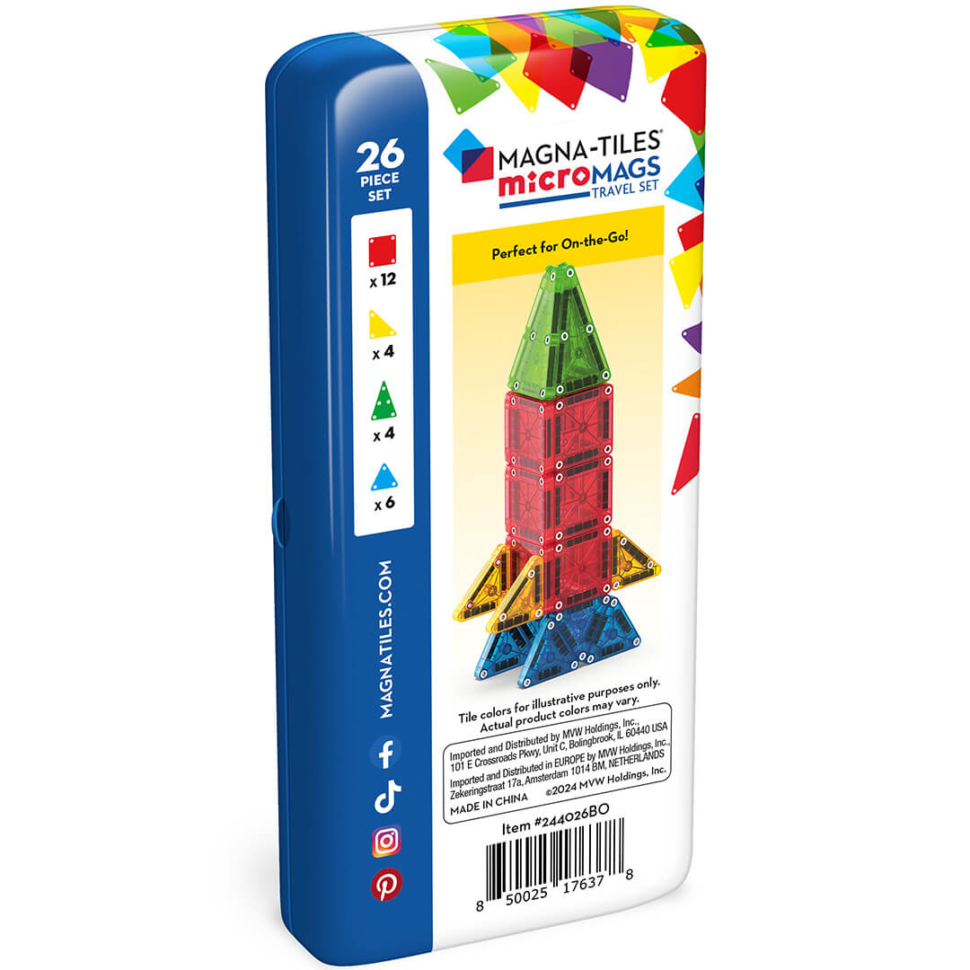 magna-tiles magnetische tegels micromags travel set - 26st | 244026BO | 5