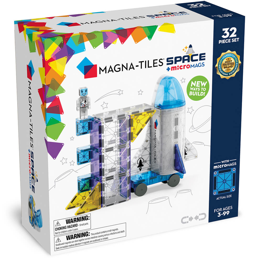 magna-tiles magnetische tegels space met micromags - 32st | 242032SP | 0