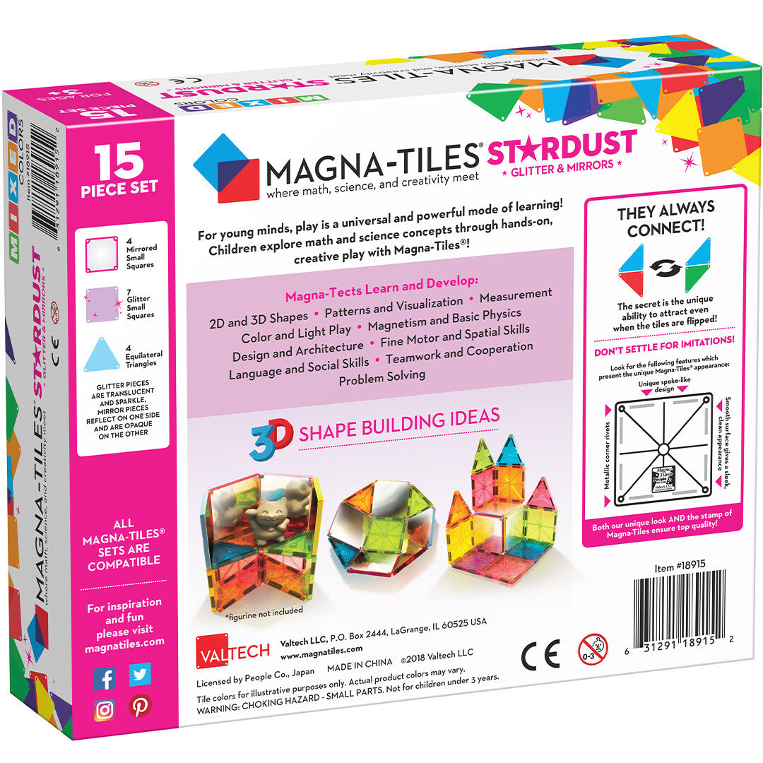 magna-tiles magnetische tegels stardust - 15st  | 631291189152 | 4
