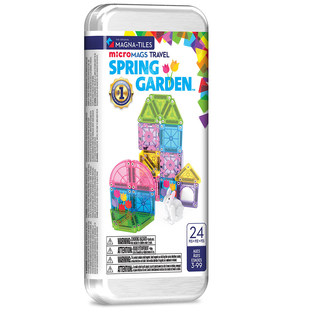 magna-tiles magnetische tegels micromags travel set spring garden - 24st |  1