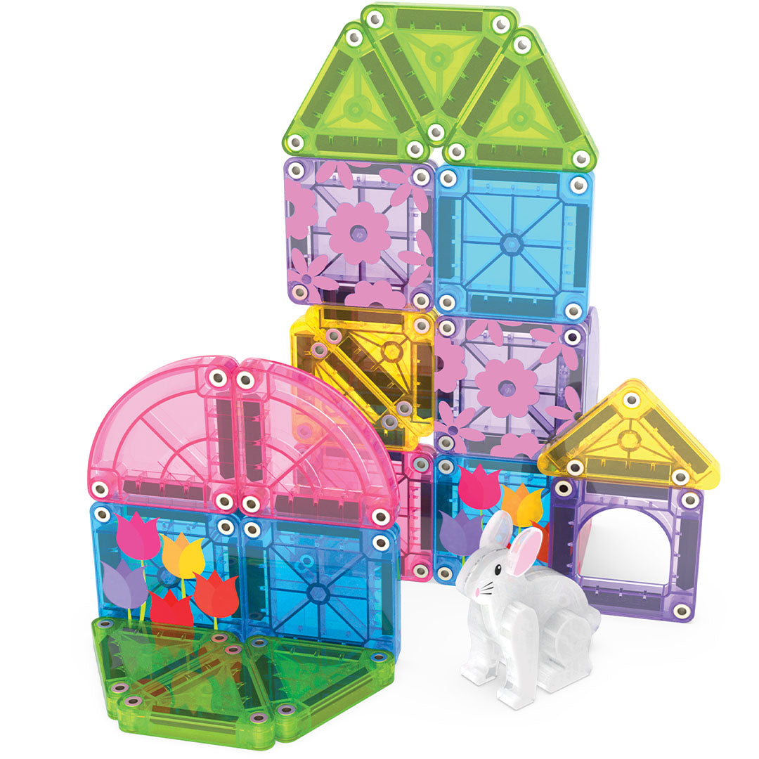 magna-tiles magnetische tegels micromags travel set spring garden - 24st |  5