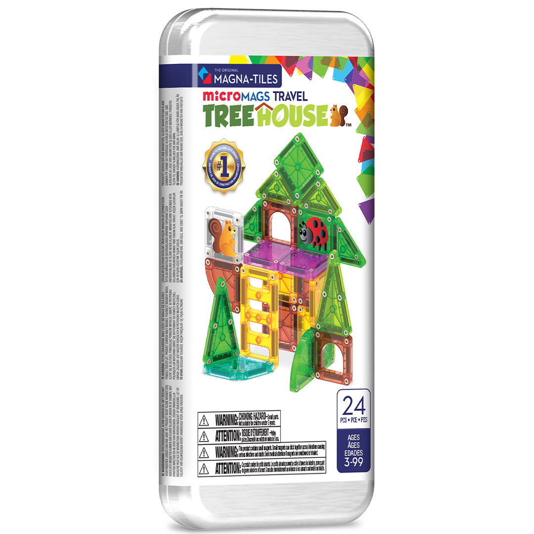 magna-tiles magnetische tegels micromags travel set treehouse - 24st | 264024THCDU | 1