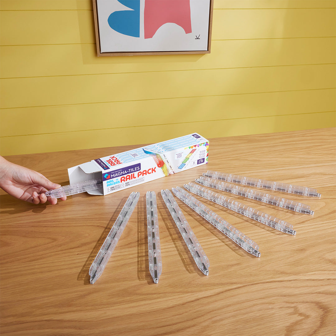 magna-tiles uitbreidingsset rail racers - 8st | 263008RP | 2