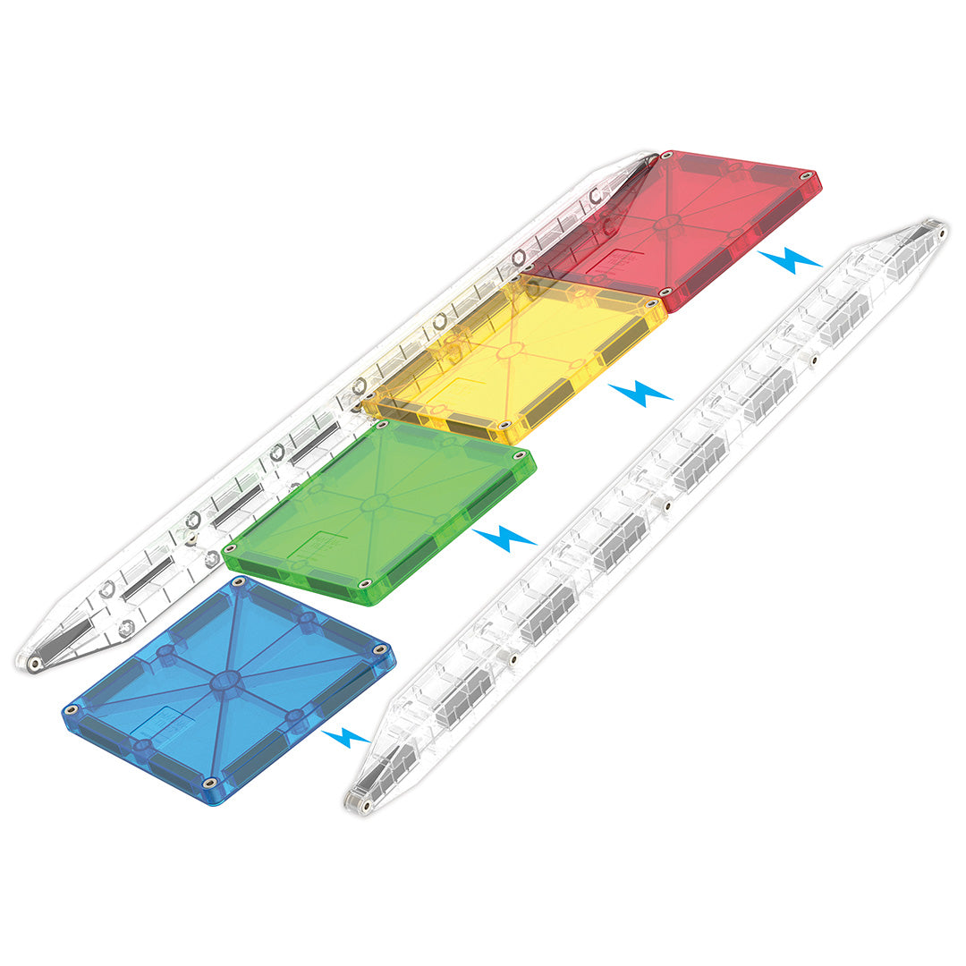 magna-tiles uitbreidingsset rail racers - 8st | 263008RP | 4