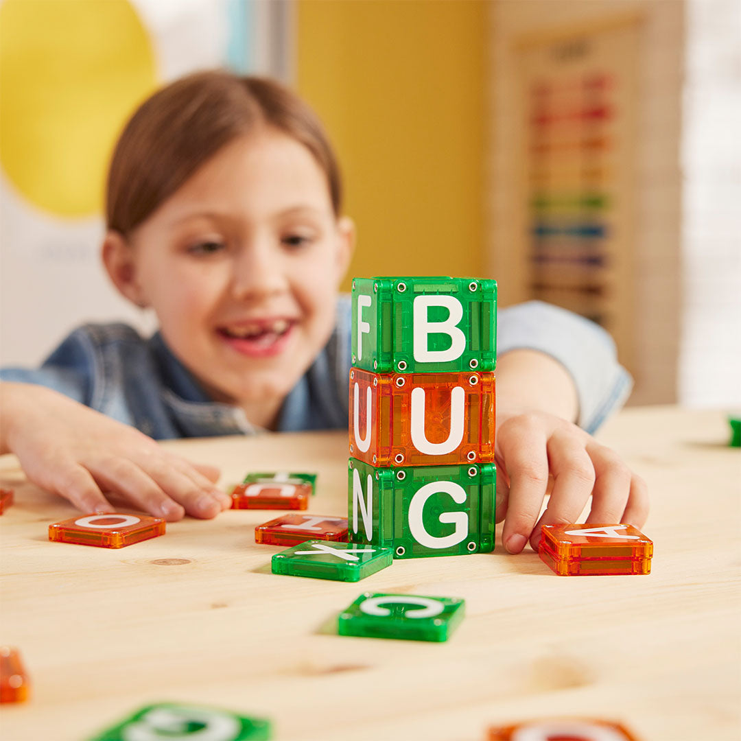 magna-tiles magnetische tegels micromags - learn letters - 56st | 254056LL | 2