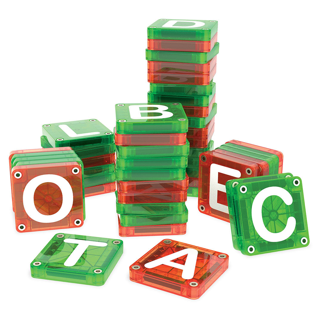 magna-tiles magnetische tegels micromags - learn letters - 56st | 254056LL | 5
