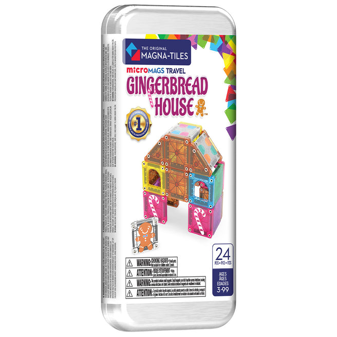magna-tiles magnetische tegels micromags gingerbread house travel - 24st | 262024GH | 1