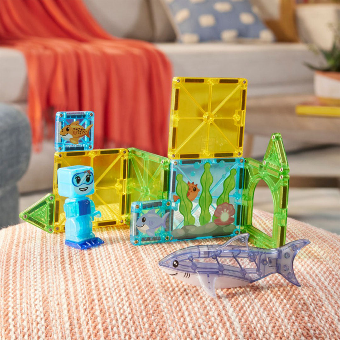 magna-tiles magnetische tegels shark dive - 13st | 262013SD | 6