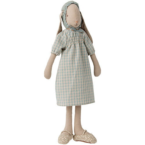maileg knuffelkonijn geruite jurk - blauw - maat 3 - 42 cm | 16-2301-00 | 0