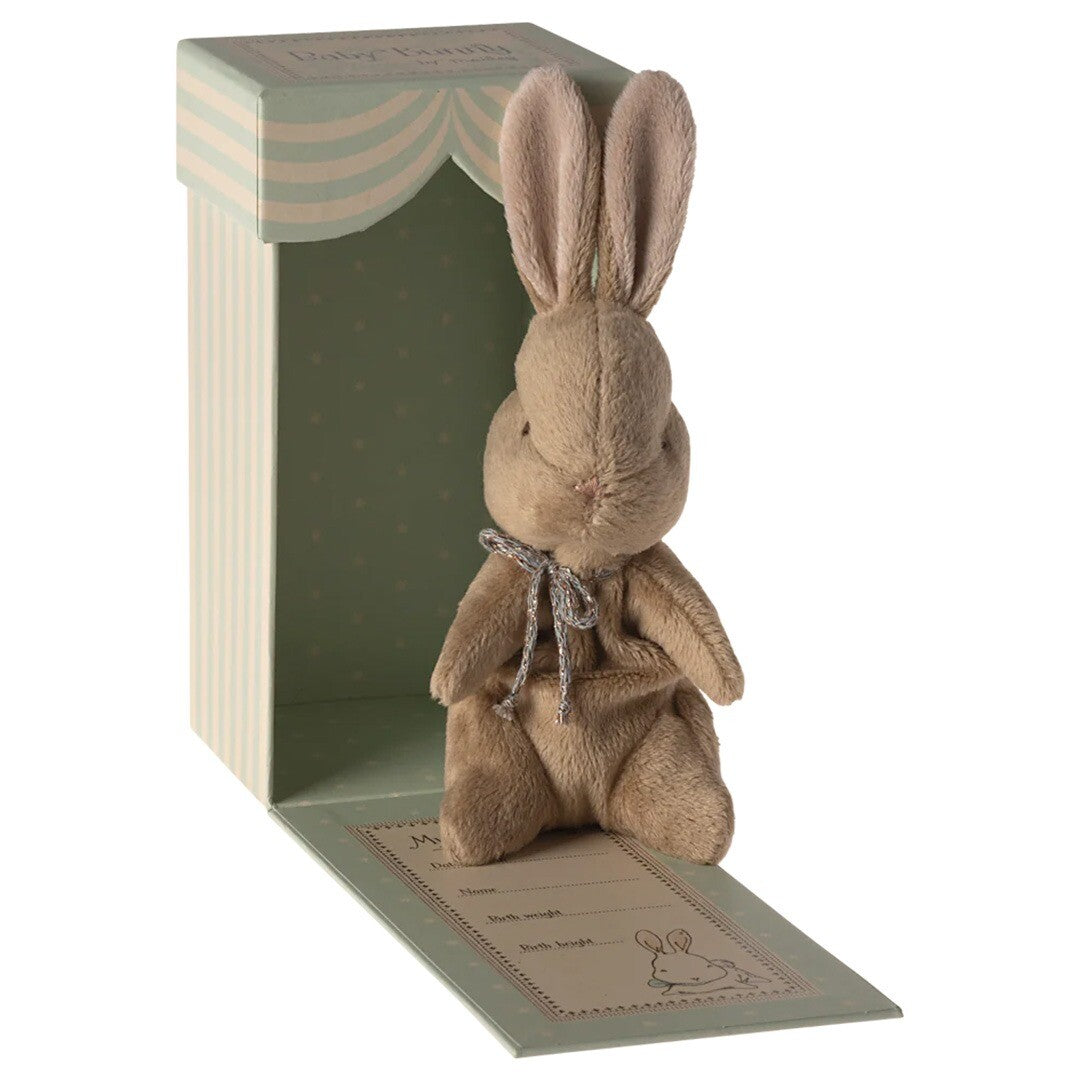 maileg knuffelkonijn my first bunny  - brown - 19 cm | 16-4996-01 | 3