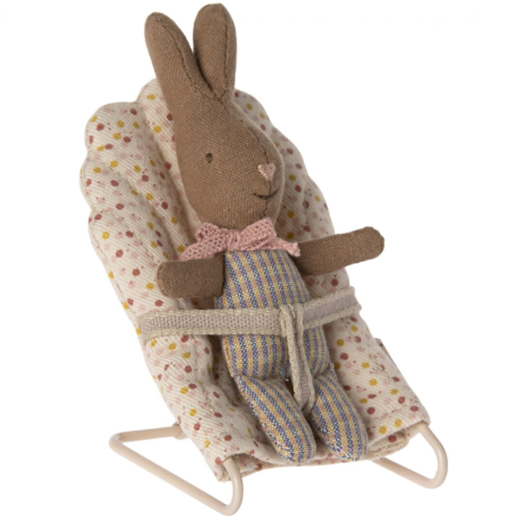 maileg knuffelkonijn - my - rose blue check - 11 cm  | 16-4000-00 | 2