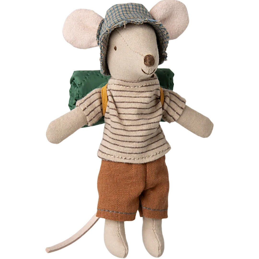 maileg knuffelmuis grote broer met magneten - dunne strepen - 13 cm | 17-5201-00 | 0
