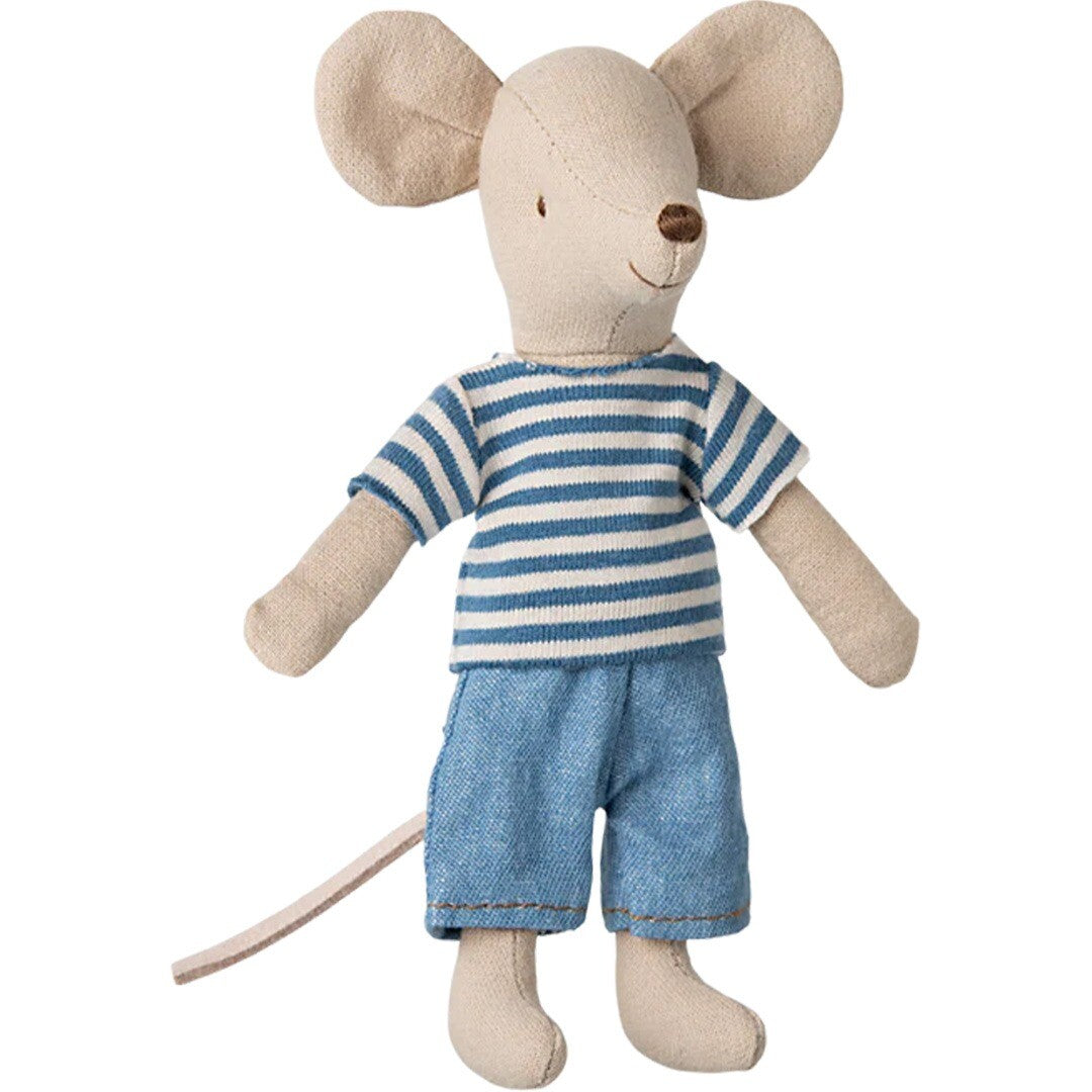 maileg knuffelmuis grote broer met magneten -  louimax - 13 cm | 17-5202-00 | 0