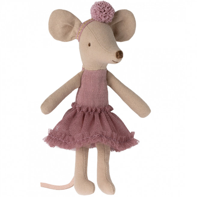 maileg knuffelmuis grote zus ballerina - heather - 13 cm | 17-3213-00 | 0