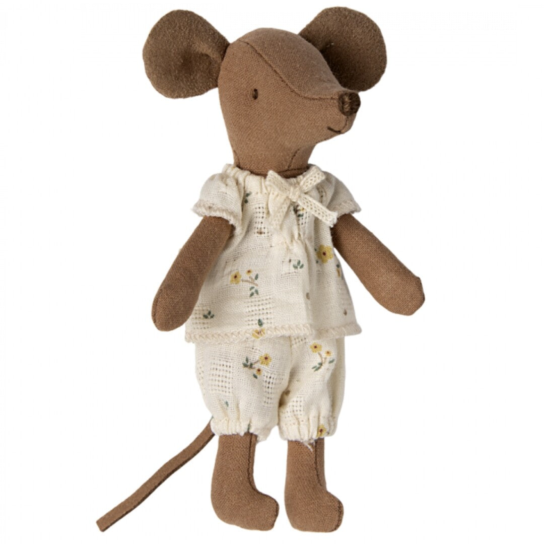 maileg knuffelmuis grote zus in luciferdoosje - pyjama - 13 cm | 17-4200-00 | 1