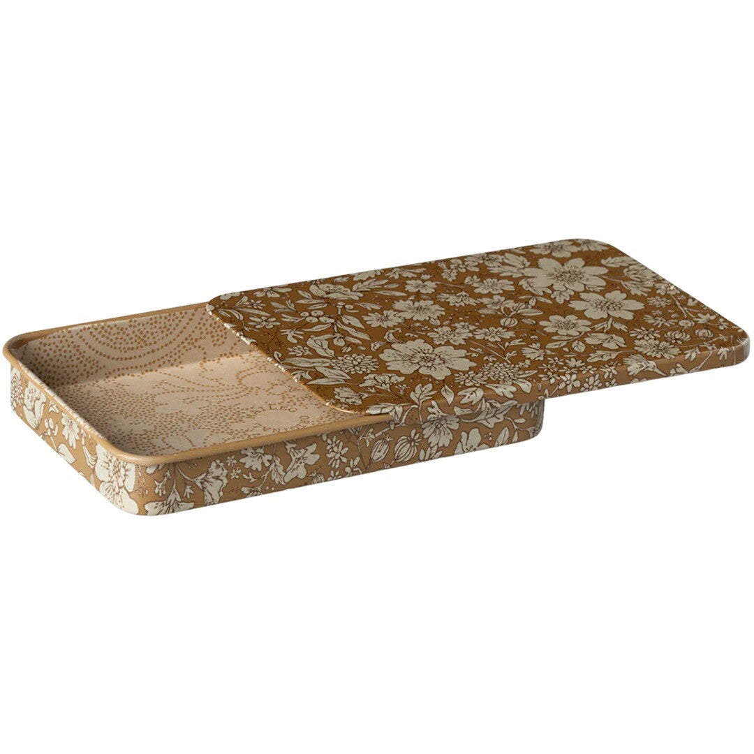 maileg metalen doos met schuifdeksel - ocher | 19-4603-02 | 1
