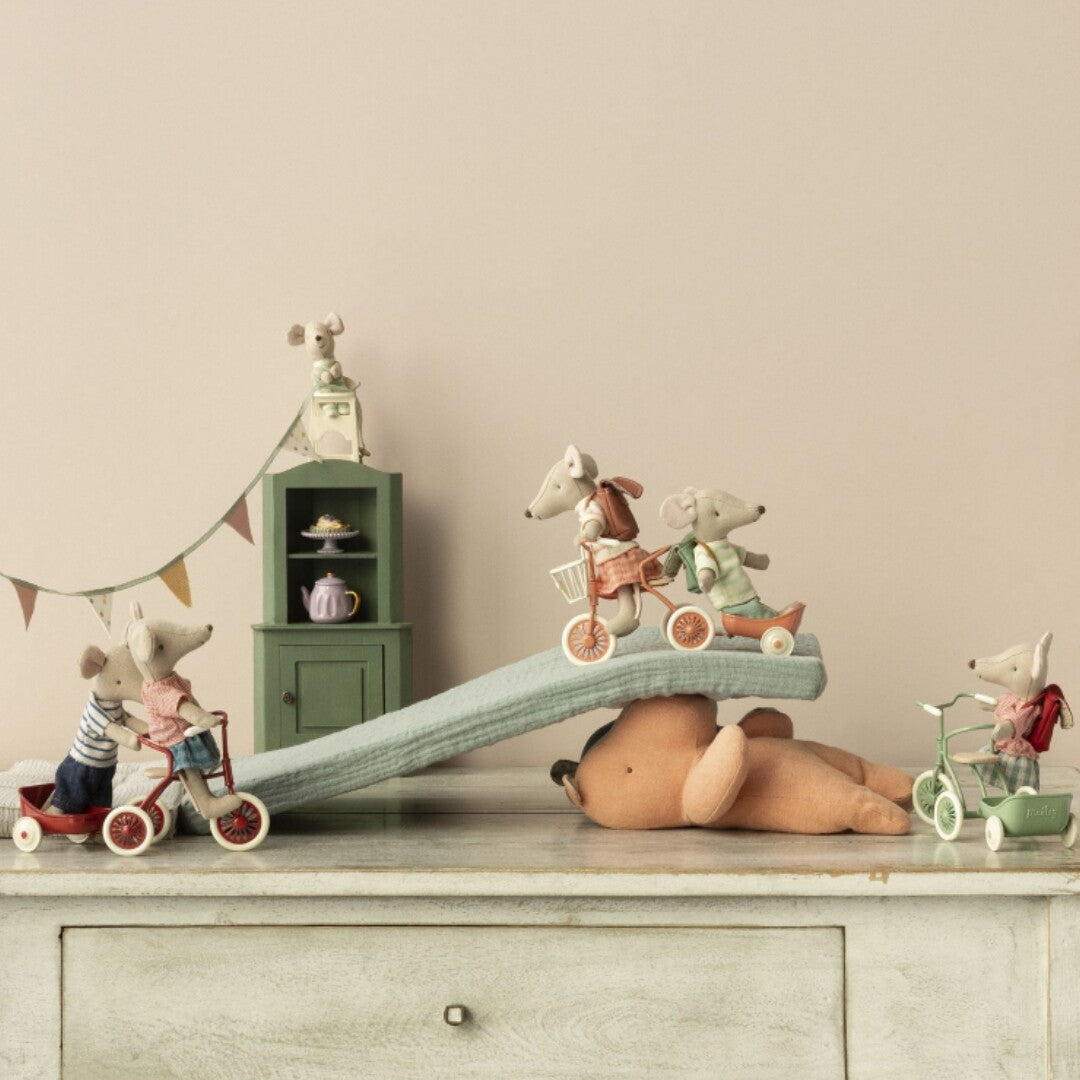 maileg poppenfietskar voor driewieler - coral | 11-4106-00 | 2