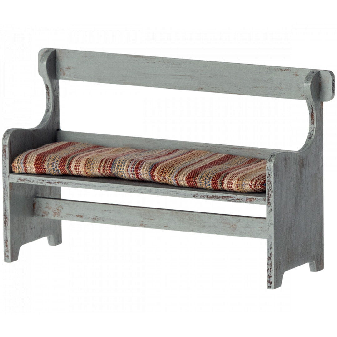 maileg poppenhuis bankje blauw -11,5 cm | 11-3004-00 | 0